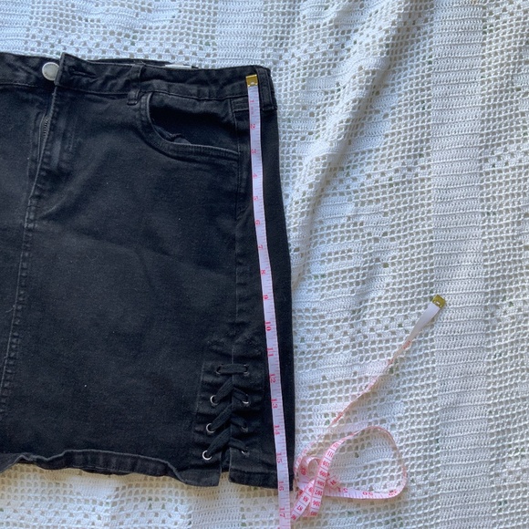 Streetwear Society Black Demin Skirt Size L - Picture 3 of 5